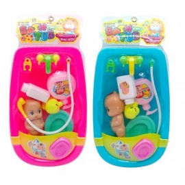 BAÑERA 28X17 CM C/BEBE Y ACCESOR 222B1Z1