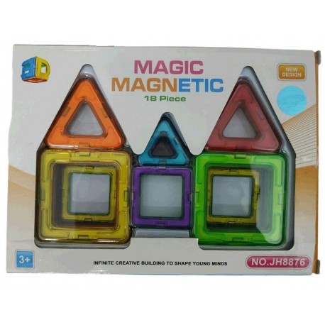 BLOQUES MAGNETICOS COLORES 18PZS MG11