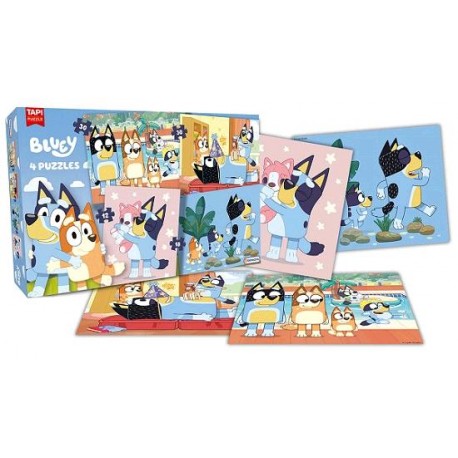 4 PUZZLES12,18 Y 2X30PZ BLUEY BLU01194