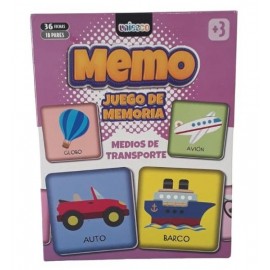 JUEGO MEMORIA TRANSPORTES 36 FICHAS 4002