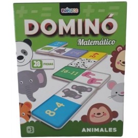DOMINO MATEMATICO ANIMALES 28FICHAS 4051