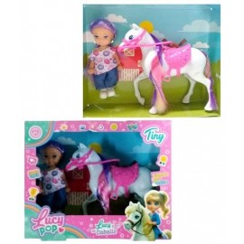 MUÑECA LUCY POP TINY C/CABALLO ACC 54912