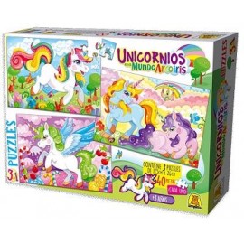 PUZZLE UNICORNIOS MUNDO A.3 EN 1 ART. 25
