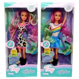 MUÑECA TINY PELOS D/COLORES ROCKST 55227