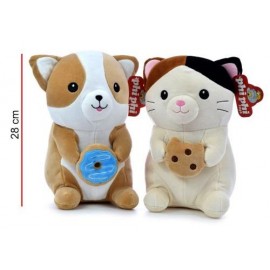 GATOS C/ GALLETITA Y DONA 25CM 8208