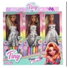 MUÑECA TINY PARA PINTAR CON FIBRAS 55035