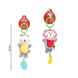 ANIMALITOS C/SONAJERO/ MORDILL 30CM 8697