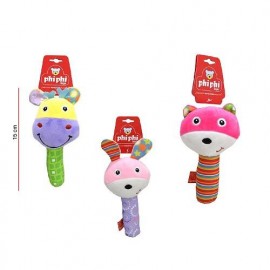 ANIMALITOS C/SONAJERO C/CHIFLE 15CM 8689