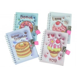 DIARIO ANILLADO CON CANDADO 12X15CM64989