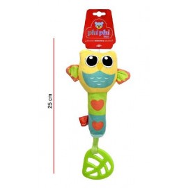 SONAJERO C/ MORDILLO BUHO 25CM 8771