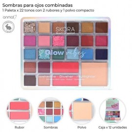 SOMBRAS X22 TONOS+2 RUBOR+1 COMPAC 39612
