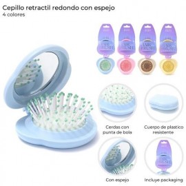CEPILLO RETRACTIL REDONDO C/ESPEJO 38855