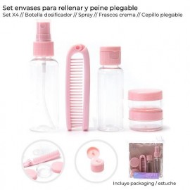 SET ENVASES PARA RELLENAR+ PEINE 38917