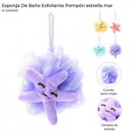 ESPONJA DE BAÑO EXFOLIANTE POMPON 38935