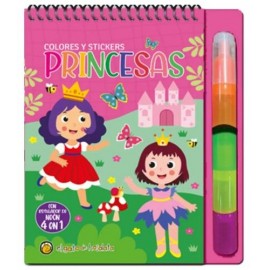 PRINCESAS -COLORES 4 EN 1 STICKERS 3924