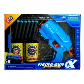 PISTOLA LANZA DARDOS AZUL EN CAJA 74033