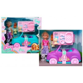 MINI MUÑECA LUCY POP Y SU AUTO 55657