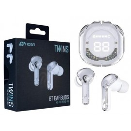 AURICULAR BT TWINS TRANSP BLANCO