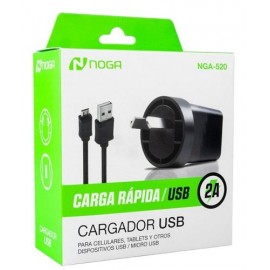 CARGADOR USB+CABLE MICRO USB NOGA