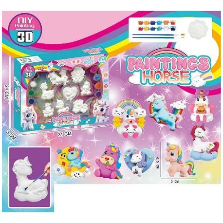 SET P/PINTAR FIGURAS UNICORN BL9525/9671