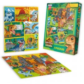 2 PUZZLE 24 Y 36 PZAS JURASSIC UJW11027