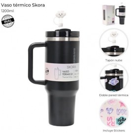 VASO TERMICO SKORA CON BOM.NEGRO 37127