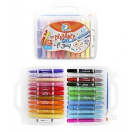 CRAYONES GEL 24 COLORES+ PINCEL 40390024