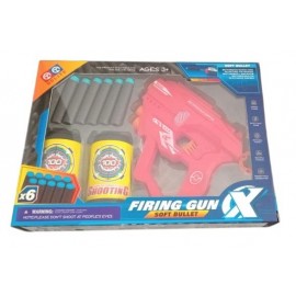 PISTOLA LANZA DARDOS ROJA CAJA-B057-1243