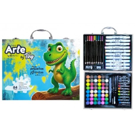 SET DE ARTE DINOSAURIO 84 PZS TINY 56571 - Distribuidora Petoys