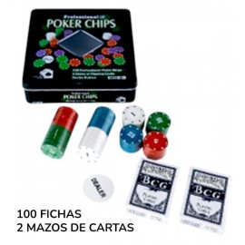 SUPER SET DE CARTAS POKER E/LATA 56542