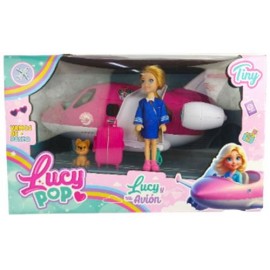 MINI MUÑECA LUCY POP Y SU AVION 55658