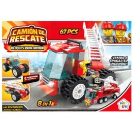 JUEGO DE BLOQUES BOMBEROS 67 PCS 56795
