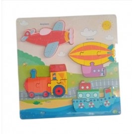 JUEGO DE MADERA PUZZLE Y ENCASTRE 24020
