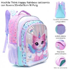 MOCHILA THINK HAPPY RAINBOW 42888