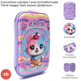 CARTUCHERA CANO 1P TERMO GATITO 43162