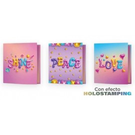 CARPETA REXON 3X40 LOVE PEACE & SH 20324