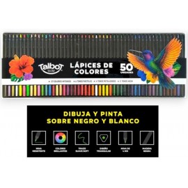 LAPICES TALBOT BLACK SOFT X50 COLORS7796