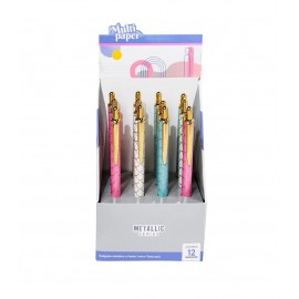 BOLIGRAFO METALI 1MM TINTA AZUL RT NICE 