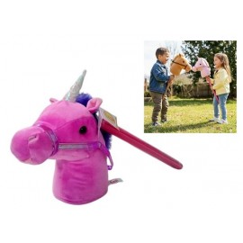 PELUCHE C/PALO UNICORNIO PINKY WO758