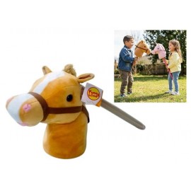 PELUCHE C/ PALO CABALLO CANELA WO758