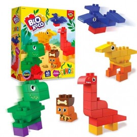 BLOKOCO DINOS 45 PZS C/STICKERS 01-0273