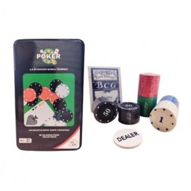 SET DE CARTAS POKER CON 80 FICHAS 56541
