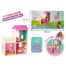 MUÑECA TINY Y SU CASA C/ACC 80CM 56672