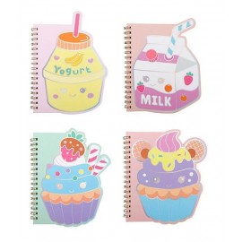 CUADERNO C/ESPIR14X18CM 60H RY MILK 2662